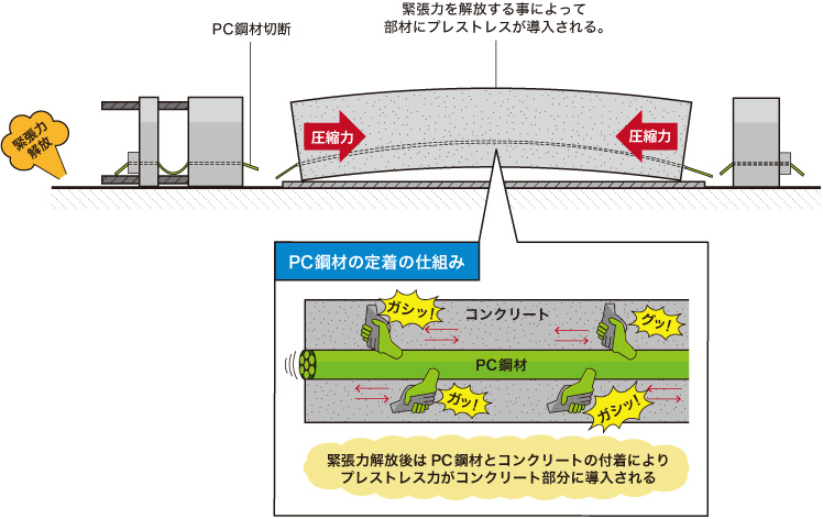 ③プレストレスの導入